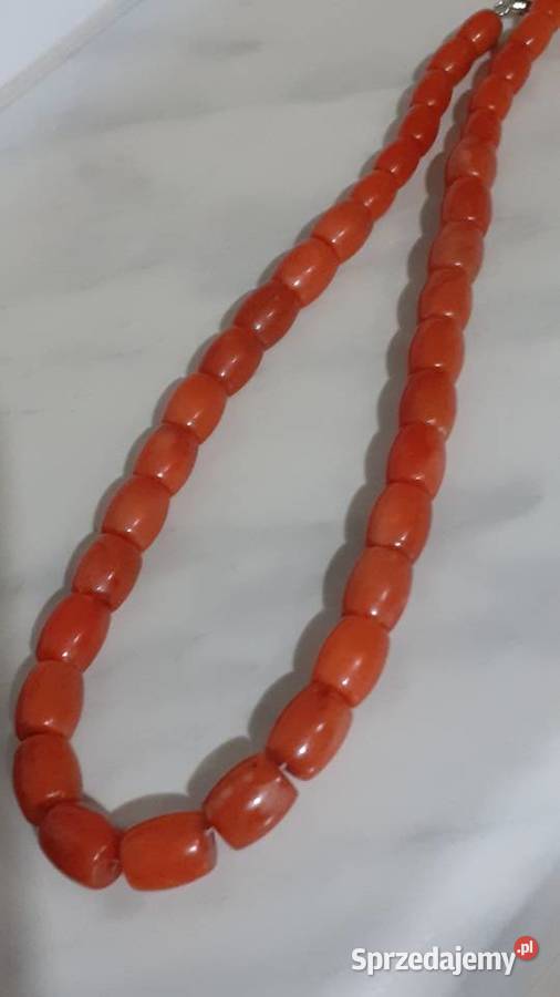 Naszyjnik koral antykwaryczny Biżuteria - półprodukty Siedlce