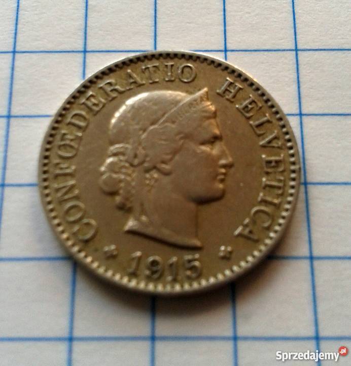 5 RAPPÓW 5 CENTYMÓW 1915 SZWAJCARIA Piszczac sprzedam