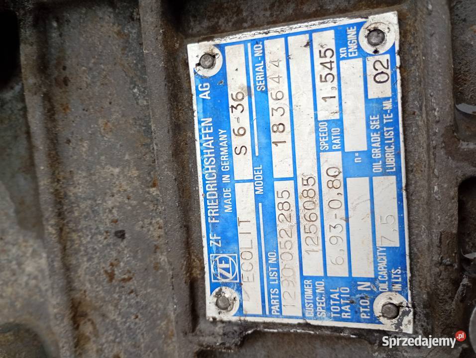 Skrzynia biegów zf S636 Dafman ciężarowe Frampol