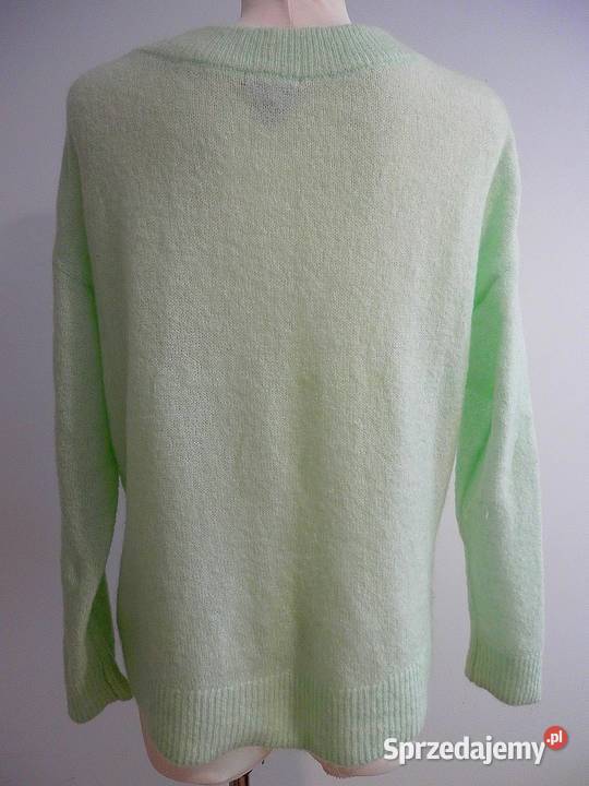 Sweter Wełniany Moherowy Oversize Pastelowy Łomża