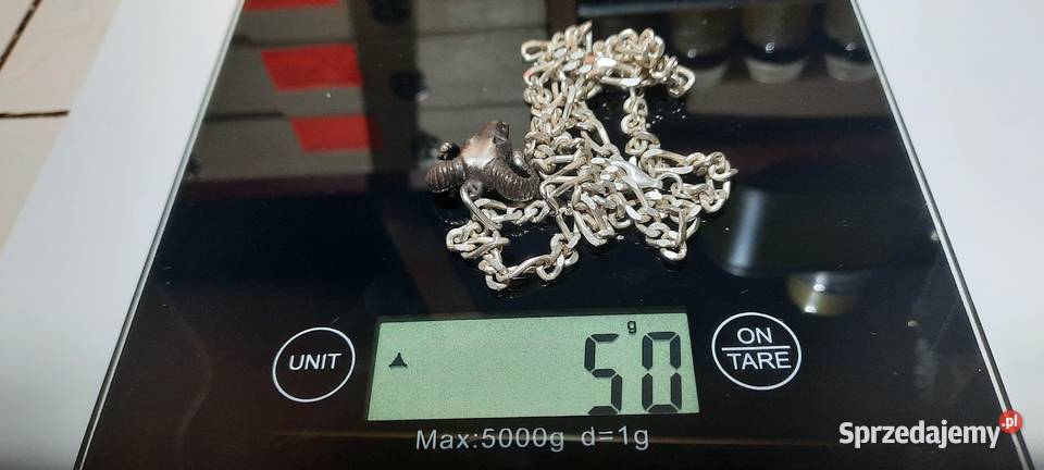 łańcuszek z czaszką barana srebro mazowieckie