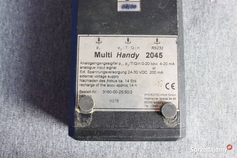 Hydrauliczne urządzenie pomiarowe Hydrotechnik śląskie