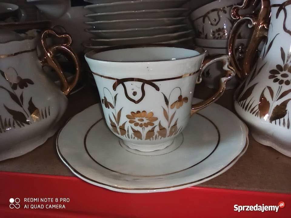 Filiżanka CT Z talerzykiem deserowym Sygnatura Porcelana i szkło pomorskie