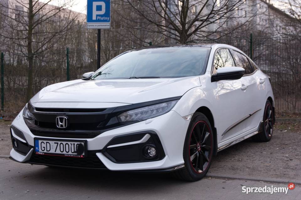 Honda Civic X 15 T 2021r ASO 100 BEZWYPADKOWY nawigacja pomorskie Gdańsk sprzedam