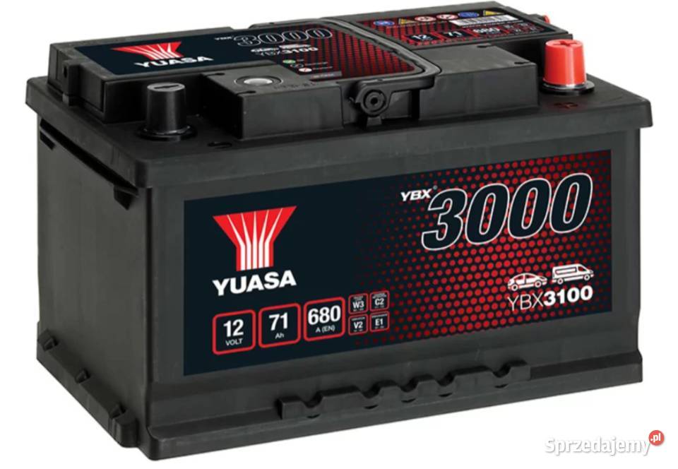 Akumulator Yuasa Standard 12V 71Ah 680A Prawy osobowe pomorskie Słupsk