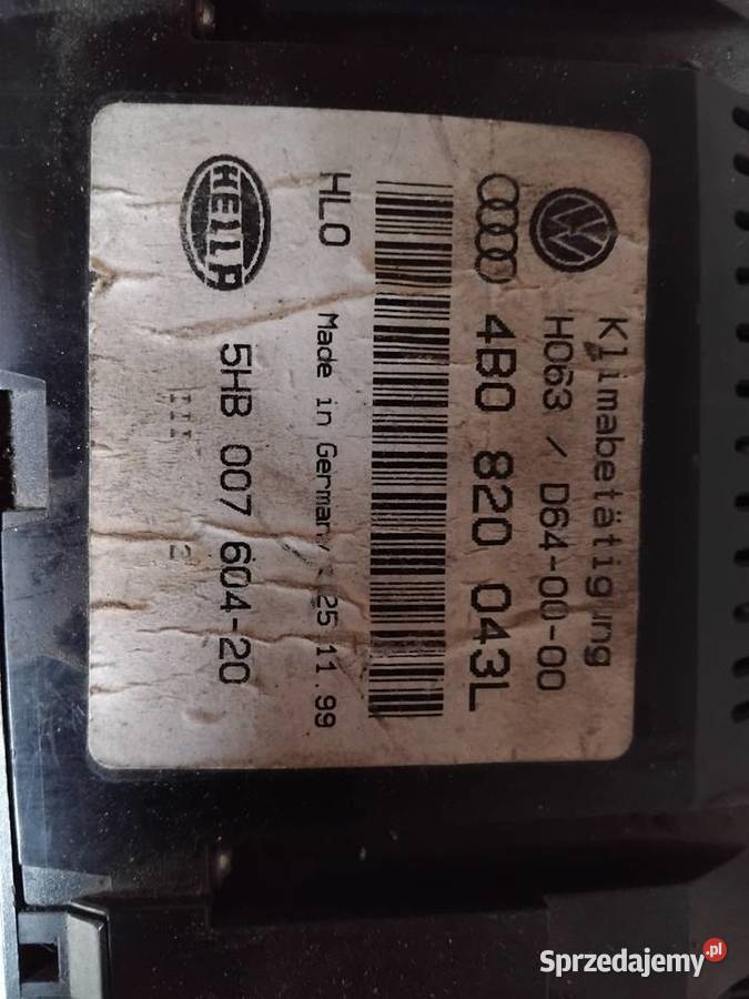 Panel klimatronik 2din Audi A6 S6 RS6 C5 Grodków