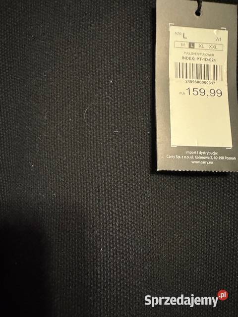 Sweter męski L Carry z bawełny nowy z metką długi Częstochowa