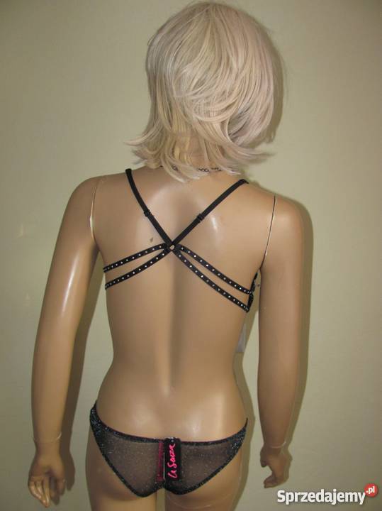 Seksowne body la senza czarne z brokatem lubelskie