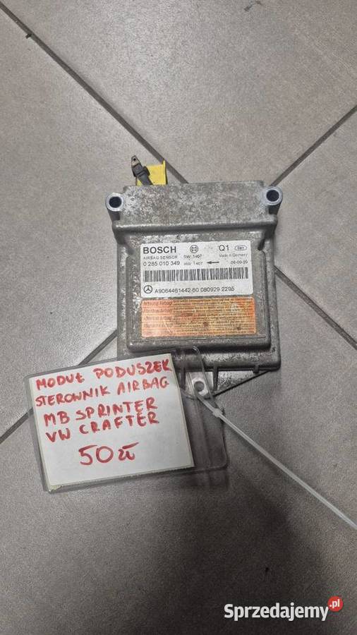 Modul poduszek Sterownik Airbag MB Sprinter VW dostawcze łódzkie Piotrków Trybunalski