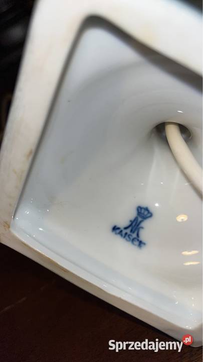 Lampa z łabędziami Syg Kaiser Błękitna złocona z Gdańsk sprzedam