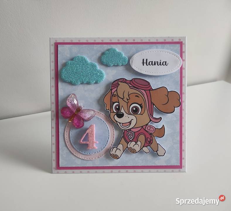 Kartka urodzinowa ręcznie robiona Psi Patrol łódzkie Łódź sprzedam