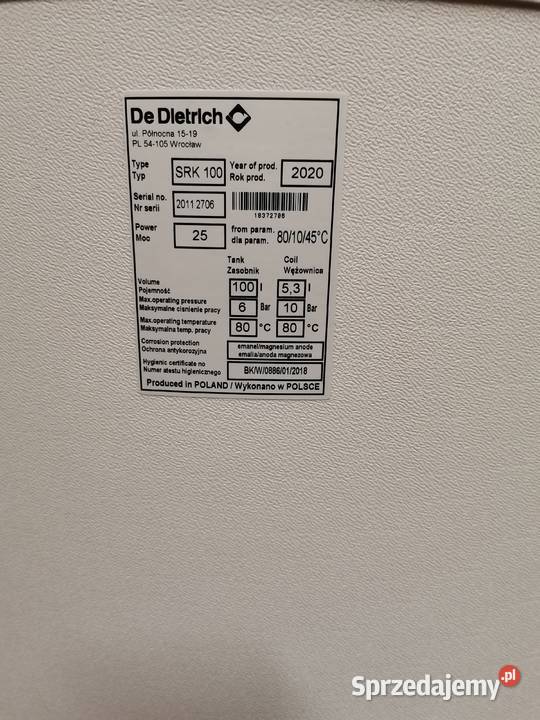 Zasobnik bojler de Dietrich Konopiska