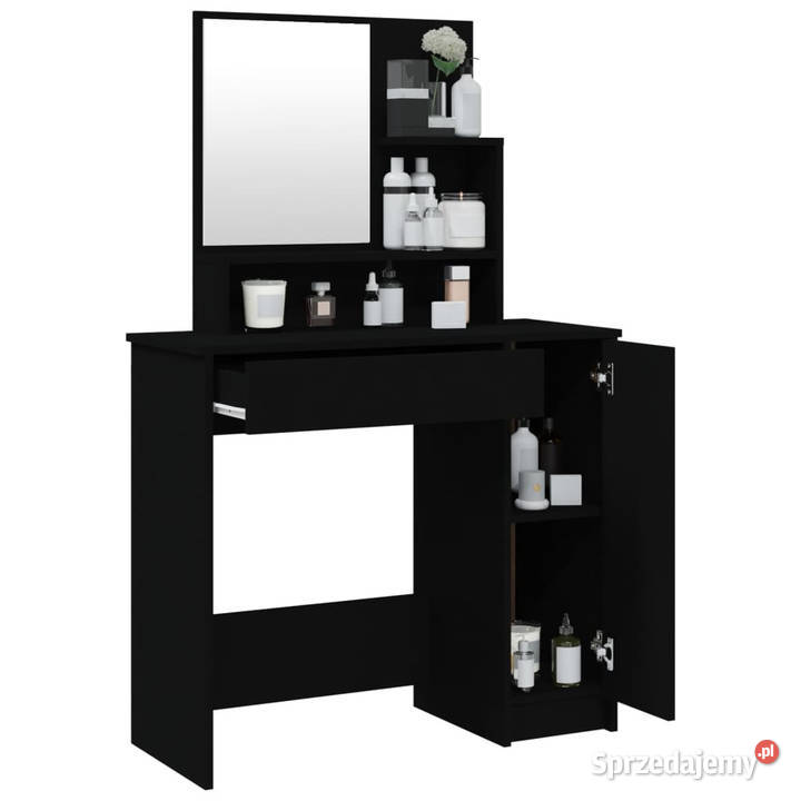 Toaletka z lustrem czarna 865x35x136 WM802958 mazowieckie Warszawa sprzedam
