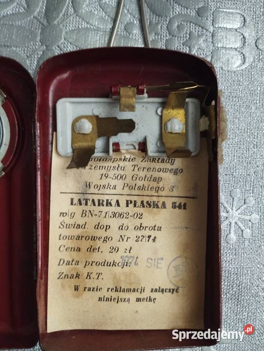 Latarka płaska 541 PRL Kielce