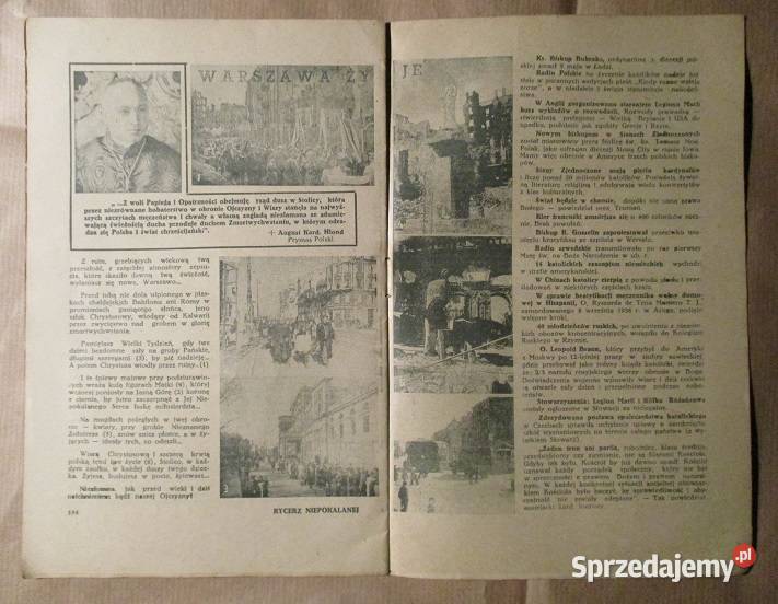Rycerz Niepokalanej 6 1946 czasopismo religia łódzkie Łódź
