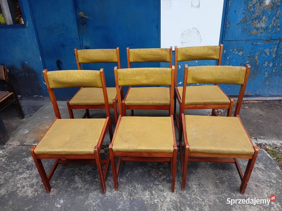 Krzesła PRL, Krzesła Drewniane, Krzesła Tapicerowane