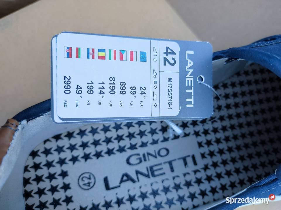 Buty Gino Lanetti męskie rozmiar 42 nowe z metką Białystok
