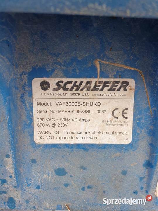 wiatrak nawiew SHAEFER VAF3000B SHUKO Namysłów