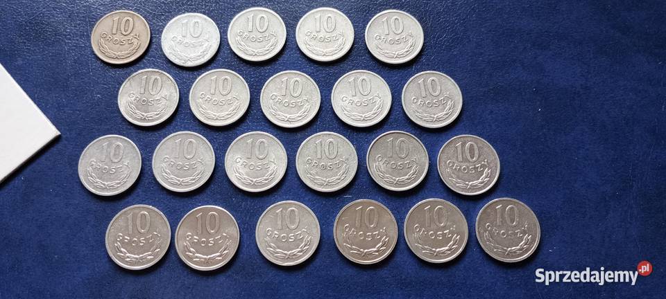 Stare monety 10 groszy Zestaw 22 monet PRL podkarpackie Lesko