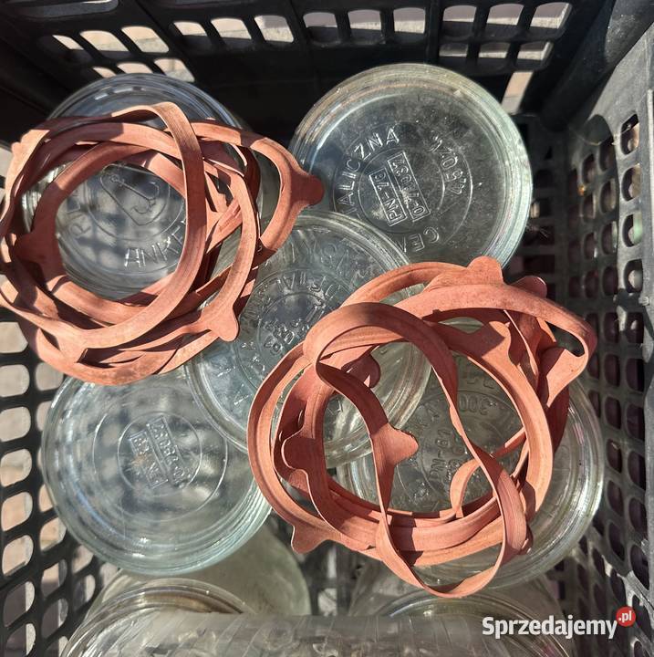 Słoiki weck z deklami sprężynkami z lat PRLu Łódź