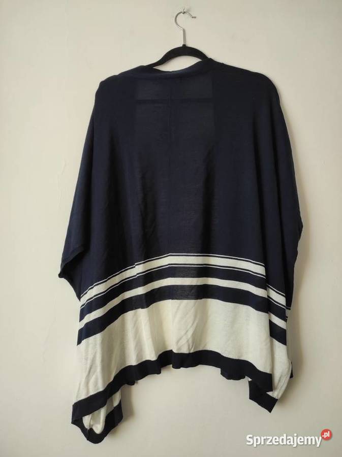 nowy onesize kardigankimono granatowo biały sprzedam