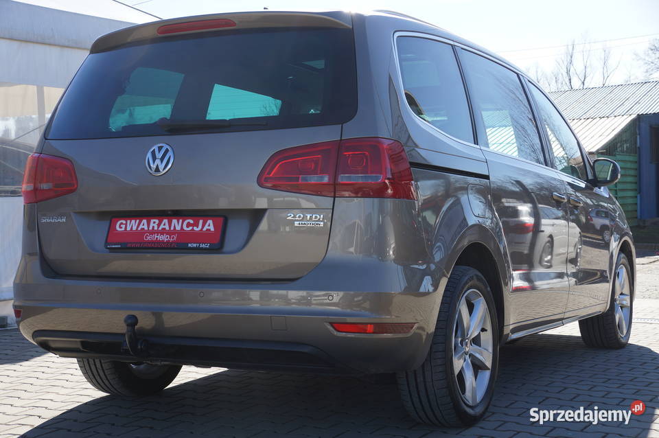 Volkswagen Sharan 20 TDI CR 140 4x4 7osób Kamera światła do jazdy dziennej Nowy Sącz
