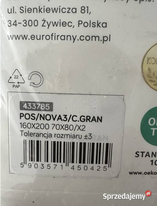 Komplet pościeli satynowej NOVA Eurofirany Łódź