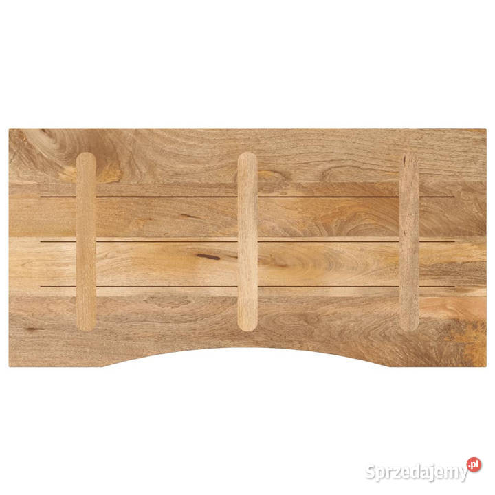 Blat biurka z wycięciem 140x50x25 surowe drewno
