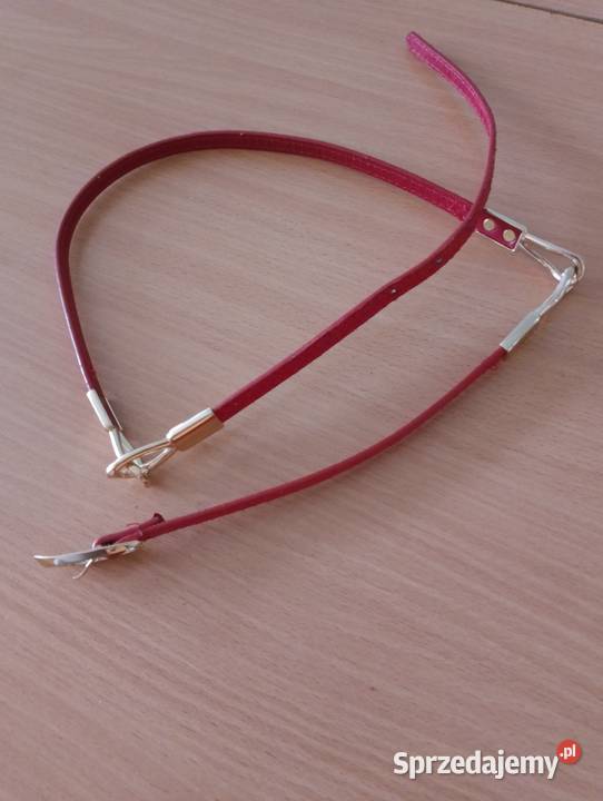 PASEK czerwony Accessorize ze złotymi elementami sprzedam