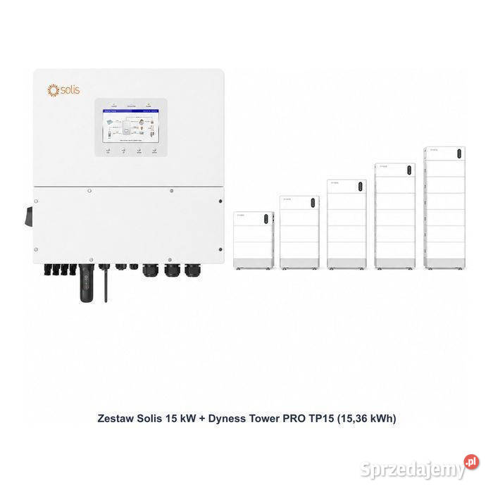 Zestaw Solis 15 kW Dyness Tower PRO TP15 1536