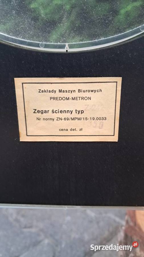 Zegar ścienny wahadłowy PREDOMMETRON typ Z242 Zegary Świecie