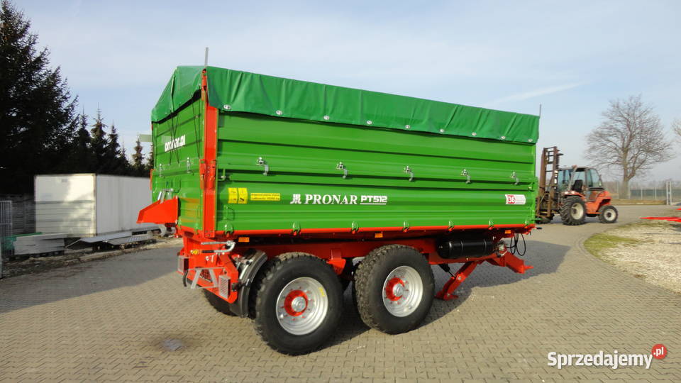Przyczepa rolnicza Tandem burtowa paletowa PT512 łódzkie Kozenin