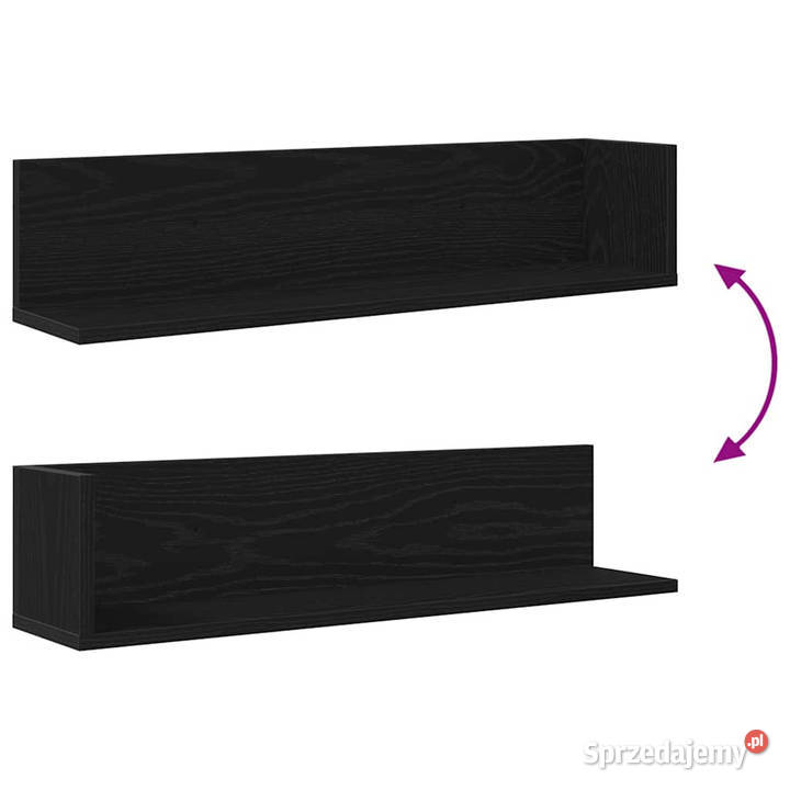 Półki ścienne 2 czarny 75x165x165 WM860032 Półki sprzedam