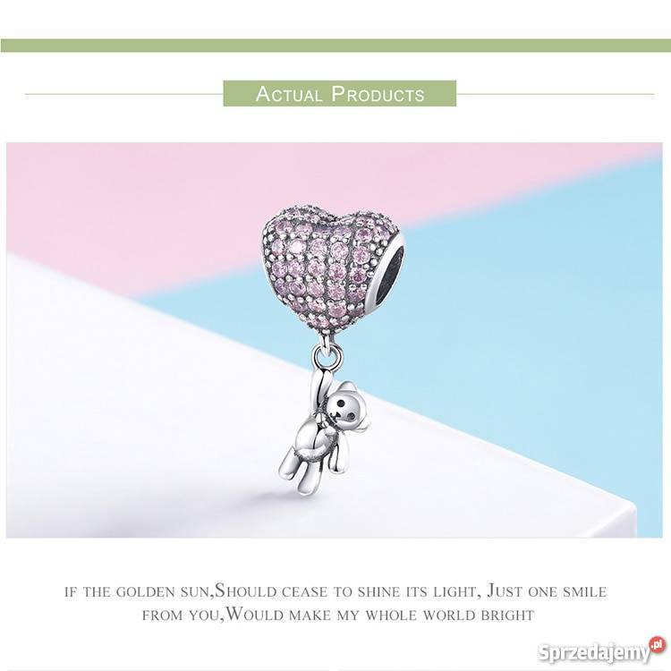 Pandora Charm zawieszka serce miłość miś love Warszawa sprzedam