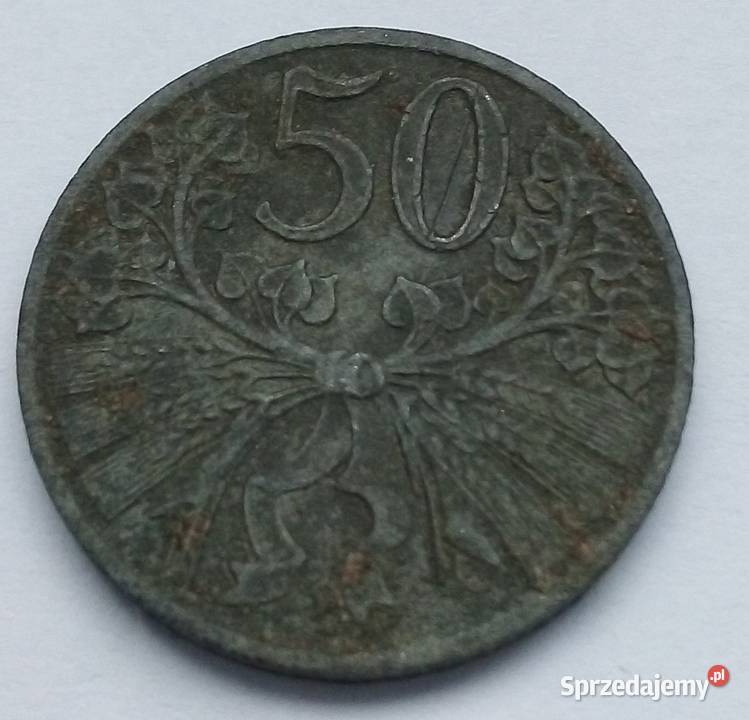 PROTEKTORAT CZECH I MORAW 50 HALERZY 1941 r CYNK Legionowo