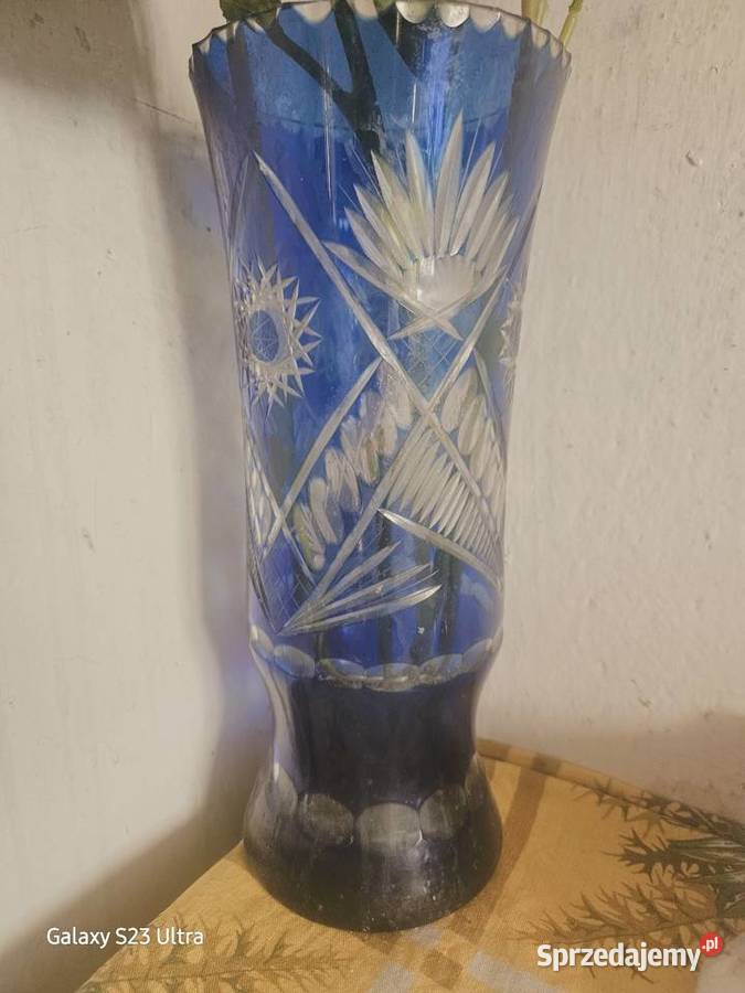 Wazon XL vintage Boho w kolorze kobaltowym warmińsko-mazurskie