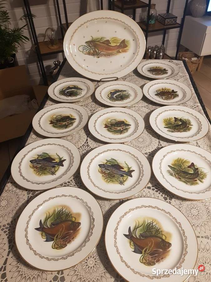 Serwis do ryb Porcelana francuska Limoges Konin sprzedam