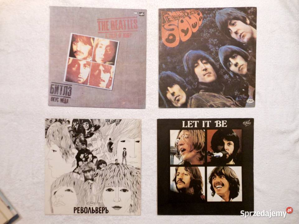 Kilkanaście płyt winylowych The Beatles