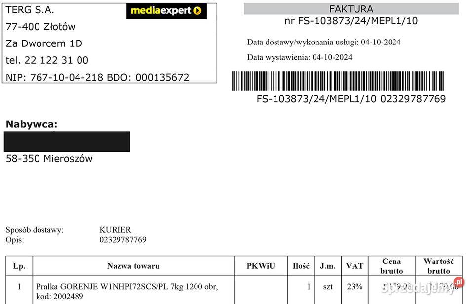 PRALKA GORENJE SLIM 7 1200 obr PRAWIE NOWA dolnośląskie Mieroszów