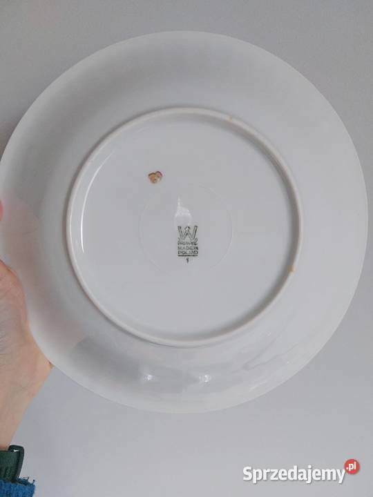 talerze obiadowe Wawel z kwiatami 5 sztuk made wielkopolskie Poznań