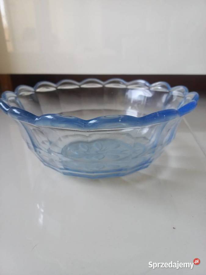 Misa szklana niebieska Art Deco Toruń sprzedam