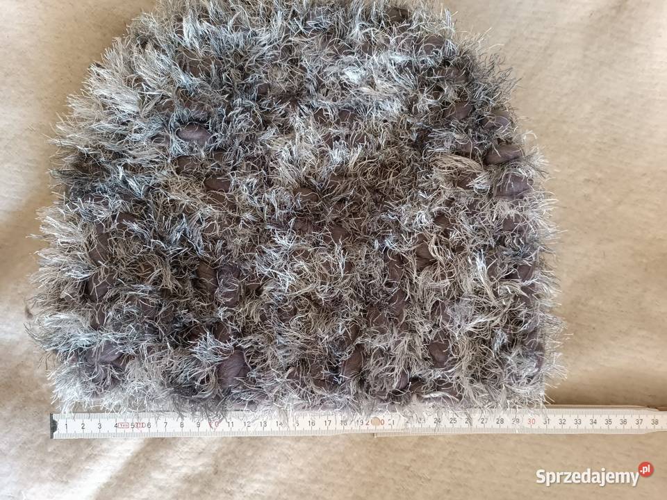 Czapka zimowa handmade szara Elz6 Moda i Styl Otwock