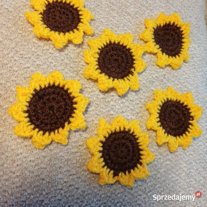 Słonecznik szydelkowy aplikacja Lidzbark Warmiński