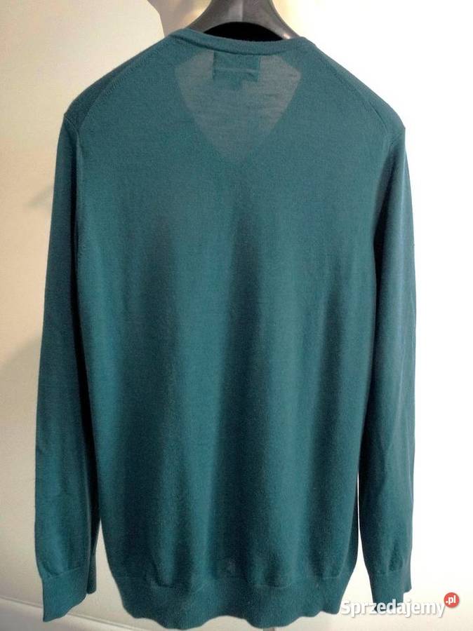 Sweter Męski Wełniany 100 Wełna Merino Fine Łomża