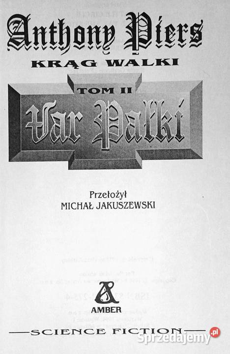 Krąg walki Var Pałki Tom 2 Anthony Piers Pozostałe lubelskie Chełm sprzedam