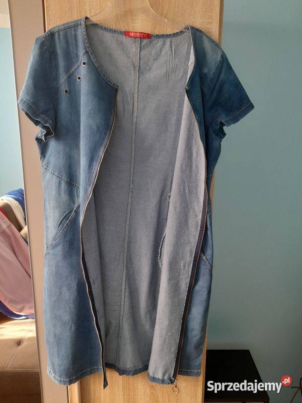Dżinsowa sukienka rozmiar 44 firmy River Flower Siewierz