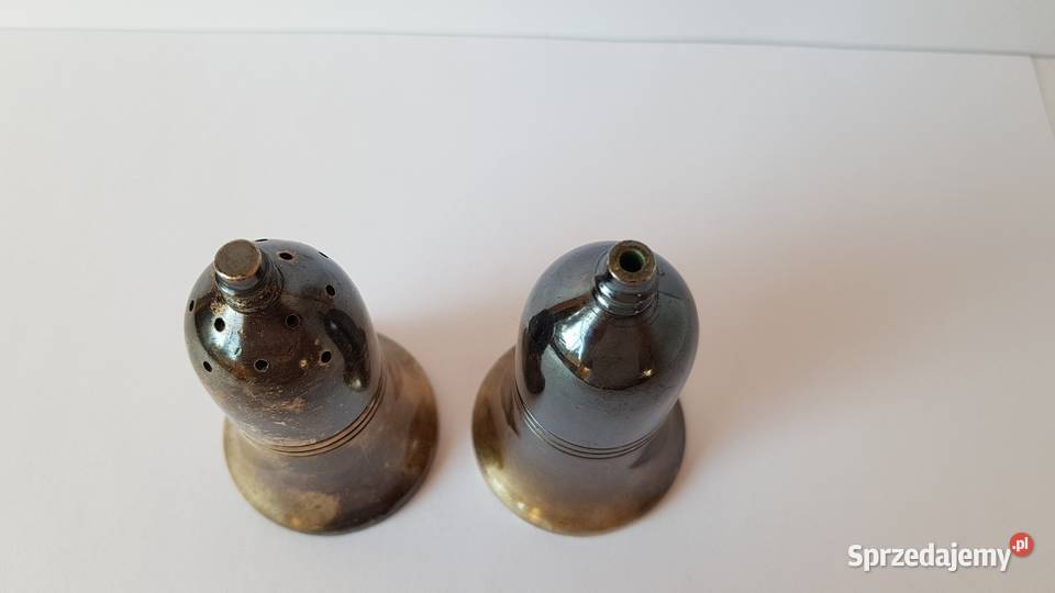 Stara sygnowana platerowana solniczka i Dąbrowa Górnicza