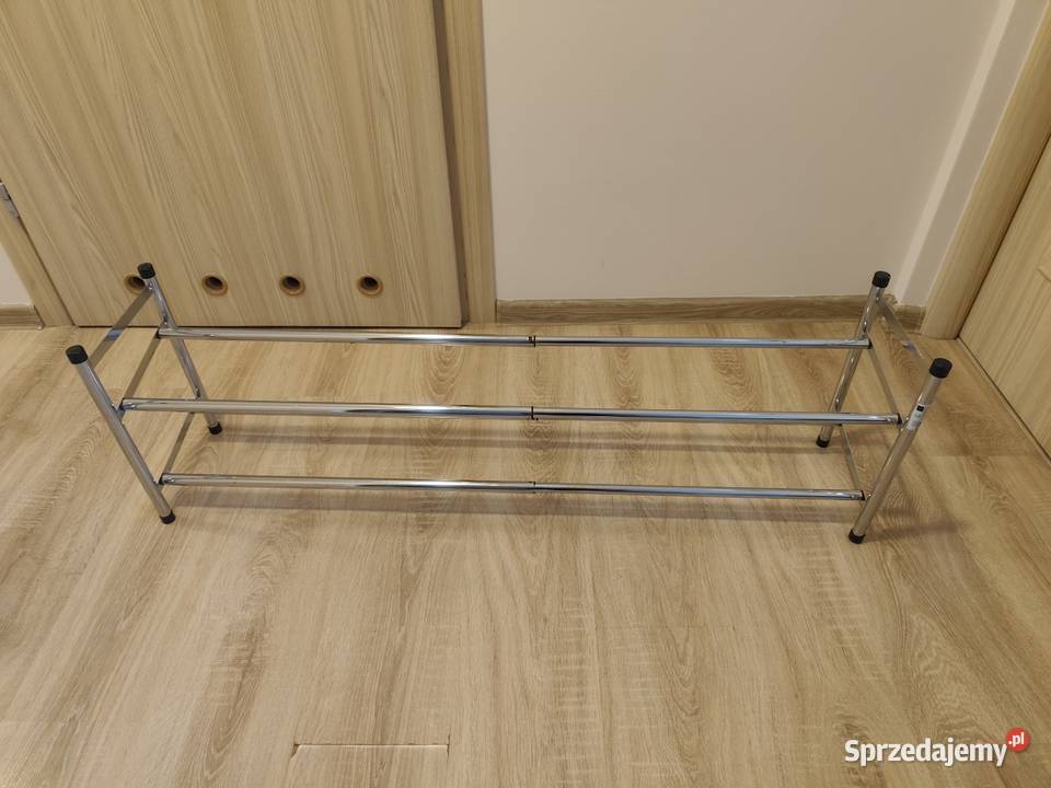 Metalowy stojak na buty półka teleskopowa chrom inny kolor Pozostałe Rzeszów