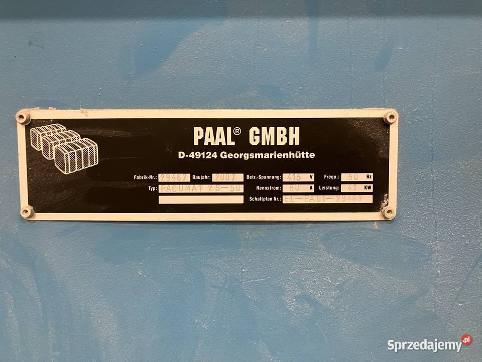 Belownica prasa Paal