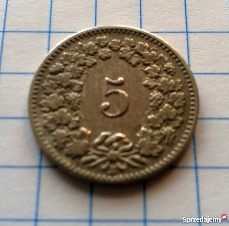 5 RAPPÓW 5 CENTYMÓW 1898 SZWAJCARIA lubelskie Piszczac